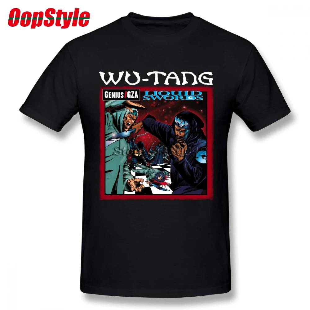 

Liquid Swords Wu Tang Clan T-shirt For Men Dropshipping Summer Short Sleeve Cotton Plus Size Custom Team Tee 4XL 5XL 6XL