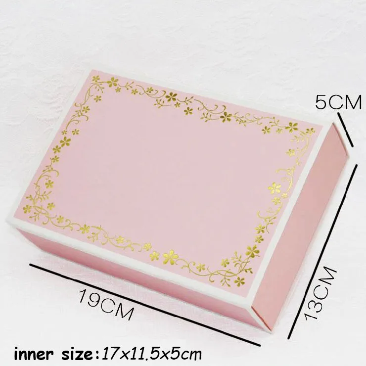 Большой размер 20 шт./лот, подарочная упаковочная коробка из розовой золотой фольги с цветами, бумажная коробка для торта, свадебного торта, печенья, печенья, шоколада, коробки