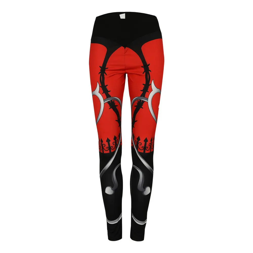 Women Elastic Sport Leggings Sexy red Yoga Pants Fitness Compression