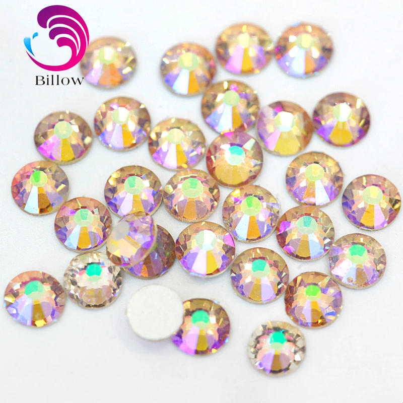 

2028 SS3-SS30 Transparent Amethysty Glass Non Hotfix Rhinestone Flatback Non Hot Fix Crystal Glitter Strass for Nail Art B3423