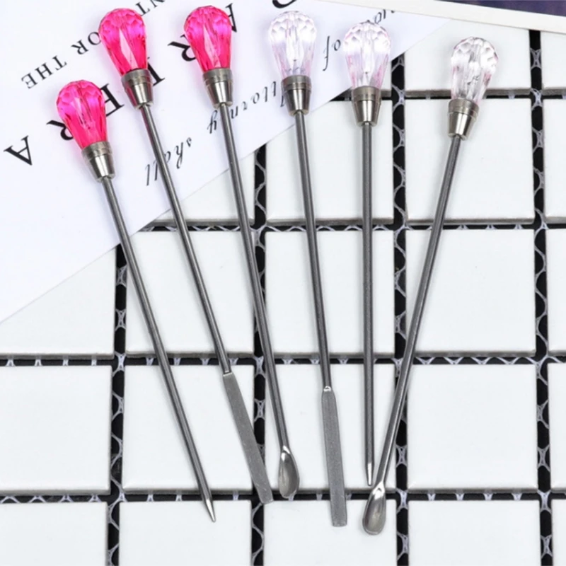 

3Pcs Muddler Poke Needle Spoon Tool Set For Silicone Resin Mold Jewelry Making