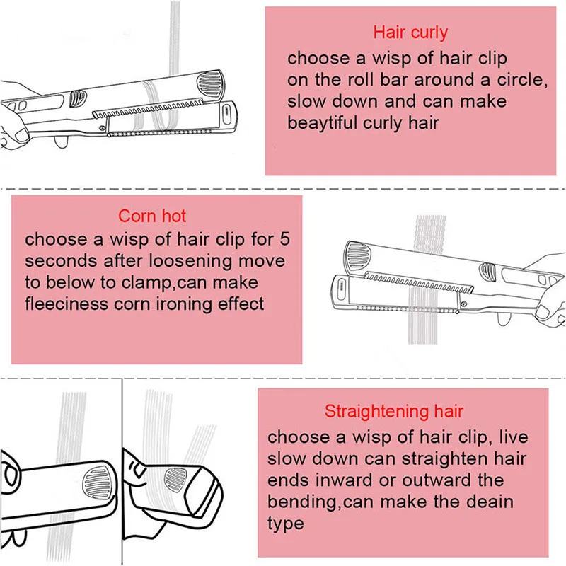 2 в 1 щипцы для завивки волос Профессиональный Выпрямитель для волос автоматическое выпрямление железа Волшебные щипцы для завивки волос