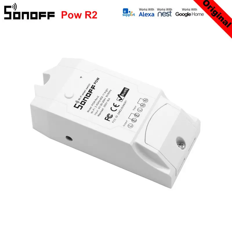 SONOFF ITEAD POW R2 16A 3500 Вт Wifi переключатель контроллер в режиме реального времени энергопотребление монитор измерения для автоматизации умного дома