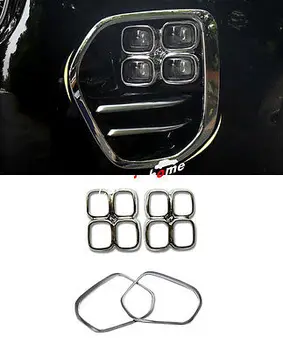 

Outer + Inner Front Fog Light Lamp Cover Trim 4pcs For Kia Sportage 2016 2017