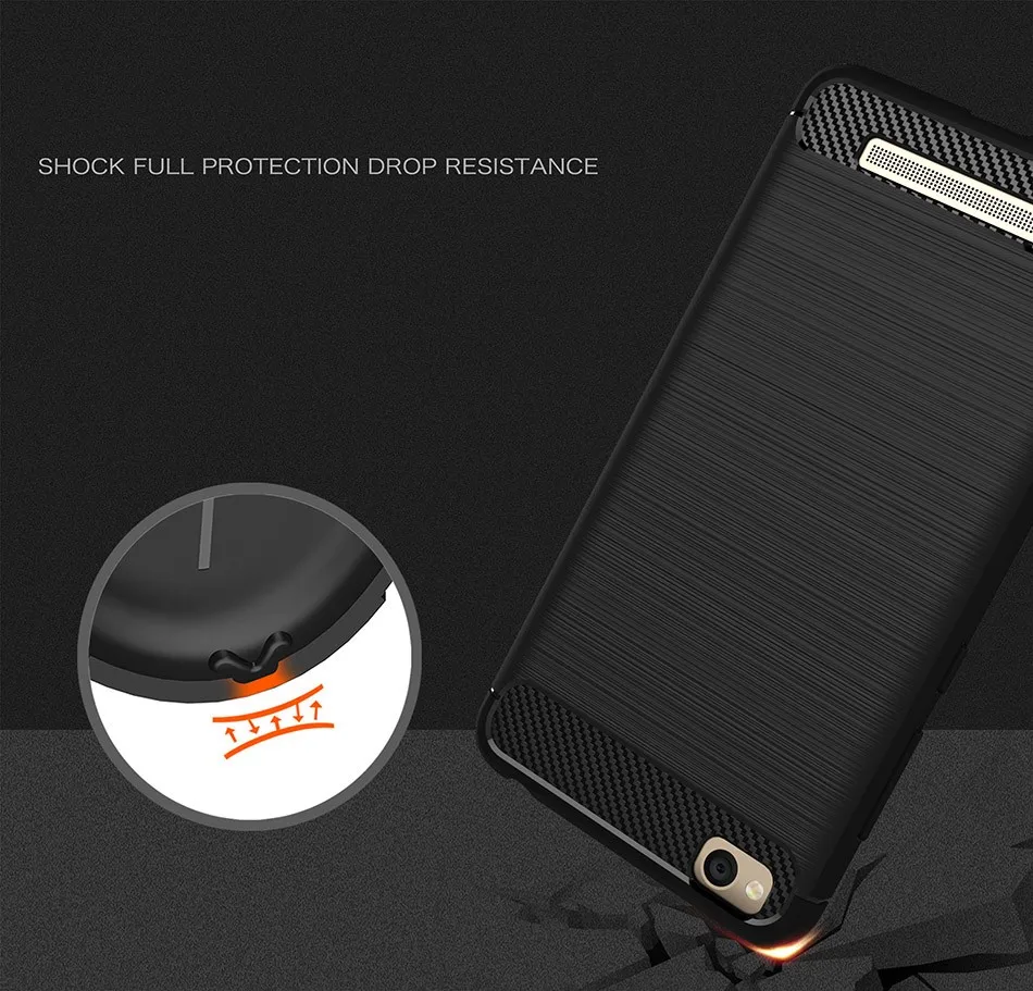 Icoque Anti Knock Cases For Xiaomi Redmi 4A Case Armor Xaomi 4X Soft Carbon Fiber Xio Redmi4A Cover For 4X 4A Case Xiaomi Redmi (2)