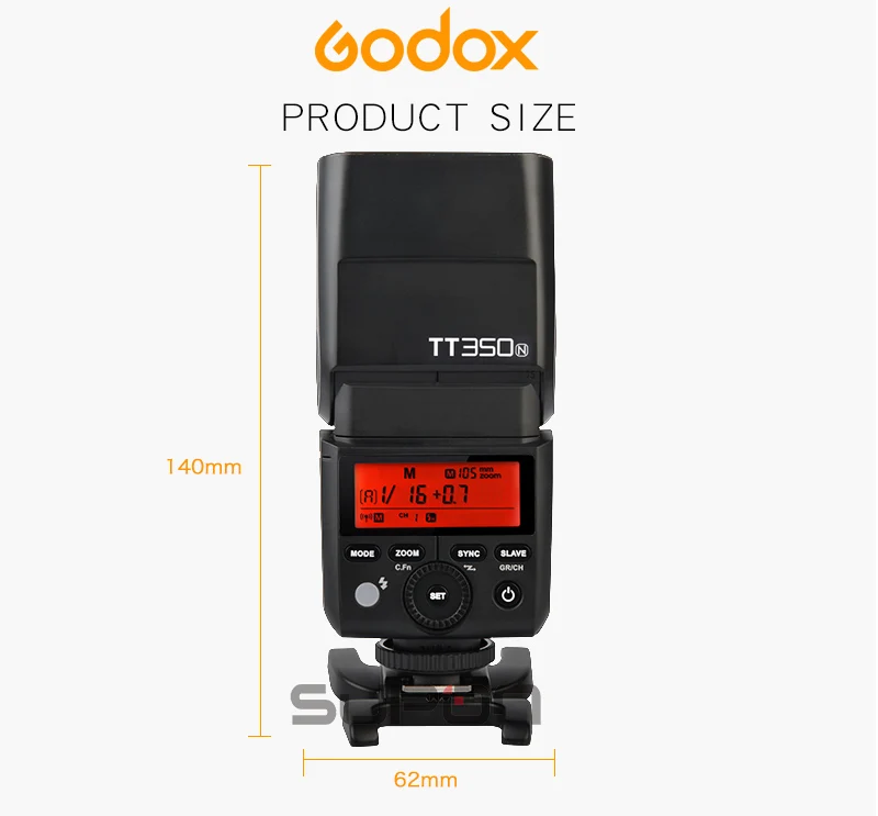 Новинка года GODOX TT350N 2,4G Вспышка для фотокамер Speedlite HSS 1/8000s ttl GN36 флэш-Скорость lite Скорость светильник для Nikon Камера+ подарок