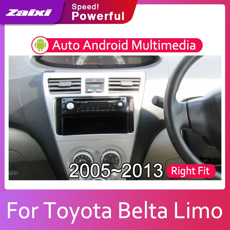 Flash Deal ZaiXi Car Android System 1080P IPS LCD Screen For Toyota Belta Limo 2005~2013 Car Radio Player GPS Navigation BT WiFi AUX 5