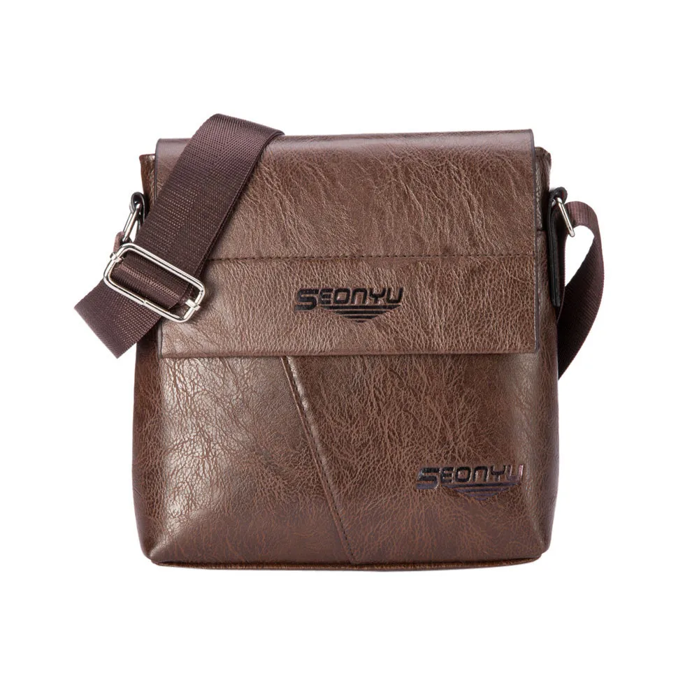 Business Men Messenger Bags Vintage Leather Crossbody Shoulder Bag For Male Casual Man Handbags Fashion Bags