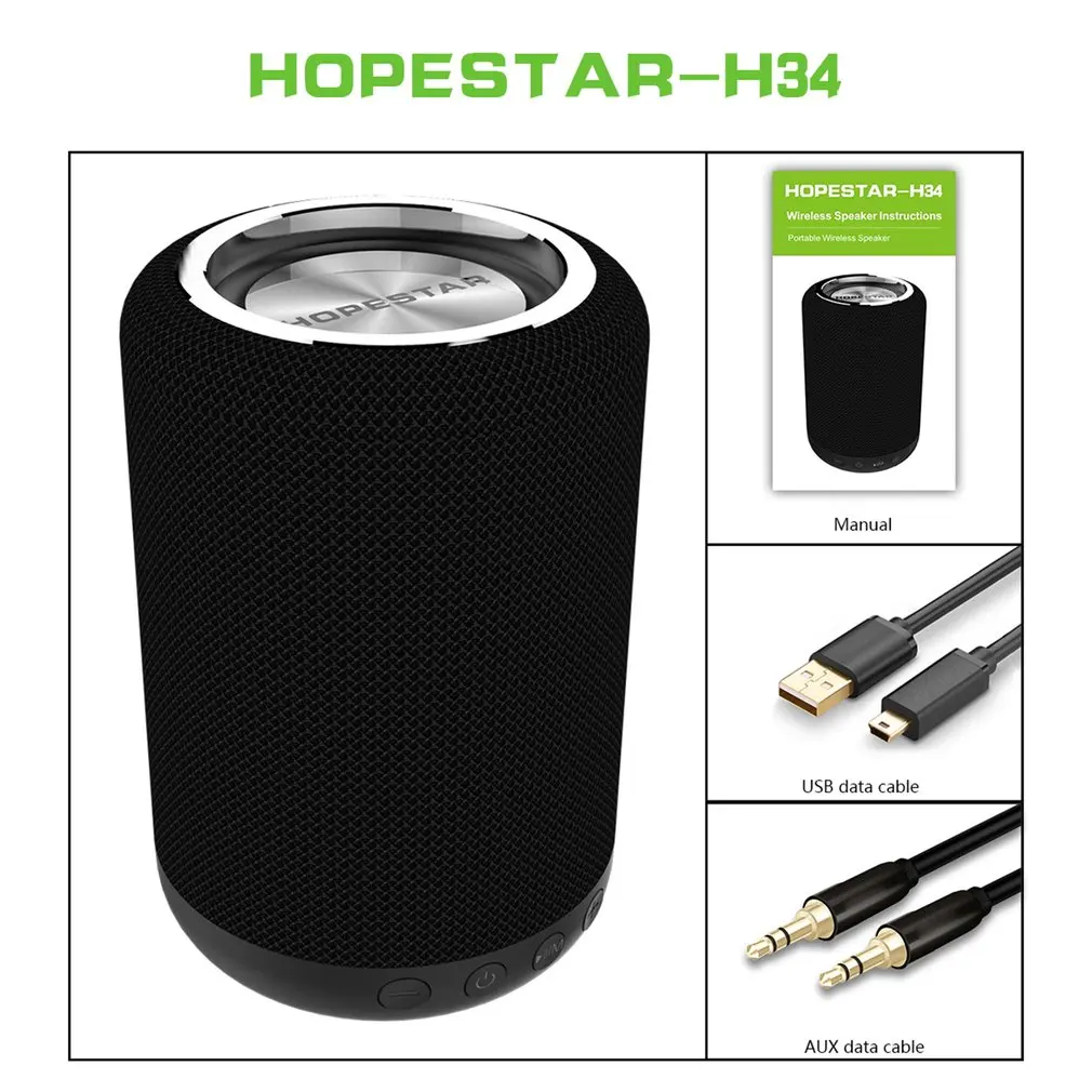 

HOPESTAR H34 Waterproof Wireless Bluetooth Speaker FM Transmitter Power Bank