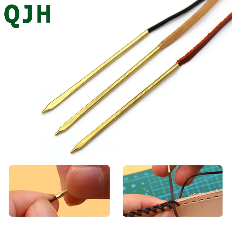 

New 3pcs knitting needle leather rope lace needle DIY leather sewing craft tool Used in leather edging stitches