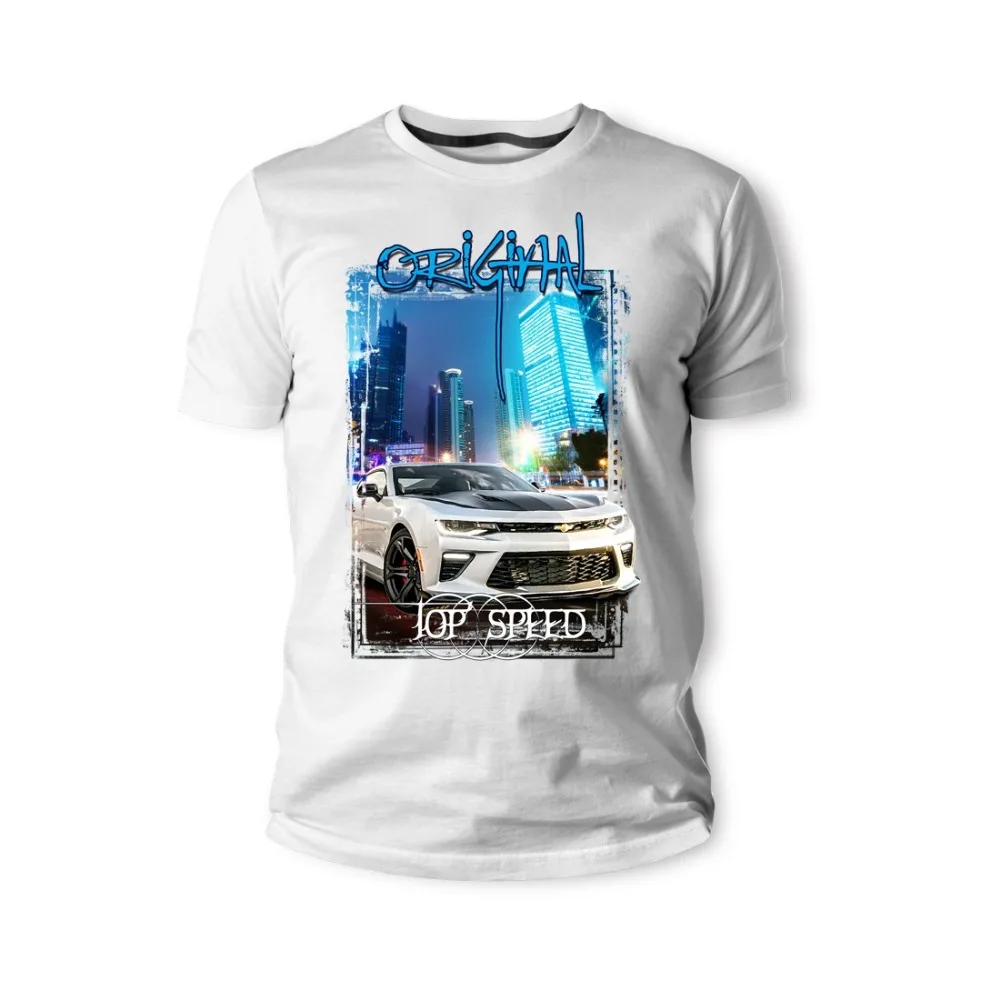 

T-Shirt American Classic Muscle Car Chevy Camaro 1Le Silber Schwarz Auto Youngtimer 2019 New Brand Clothing Men Cool O-Neck