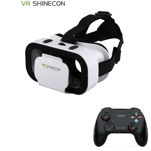 VR Shinecon последняя версия 5,0 VR Виртуальная реальность 3D очки Смарт Bluetooth беспроводной пульт дистанционного управления геймпад для 4,7-6,0 дюймов - Цвет: VR plus 888 remote