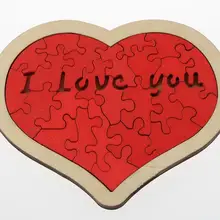 Новая IQ деревянная головоломка в форме сердца для детей и взрослых