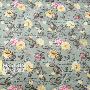 

Rose vintage printed fabric