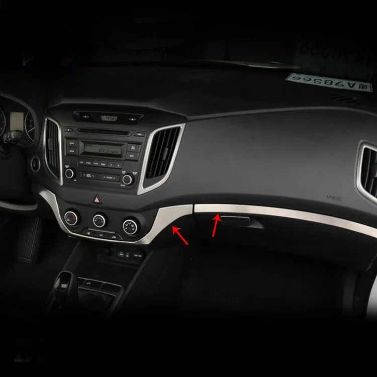 

2PC For Hyundai Ix25 2015 Glove box Medium control panel Decorative strip
