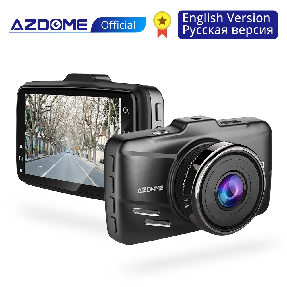 

AZDOME M01 Dash cam 3-Inch 2.5D Screen 1080P HD Car DVR Recorder Driver Fatigue Alert 170 View Angle G-sensor for Uber Lyft