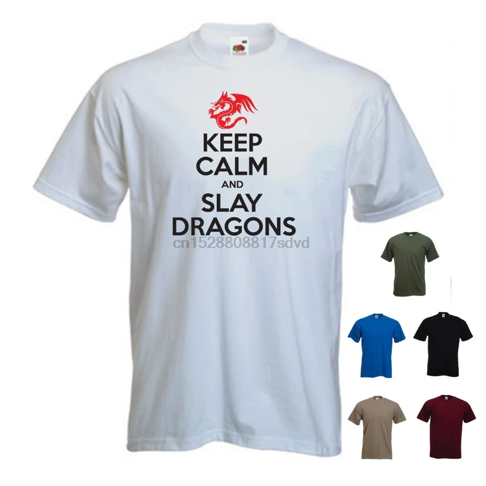 2019 горячая Распродажа модная мужская футболка с надписью Keep Calm and Slay стрекозы