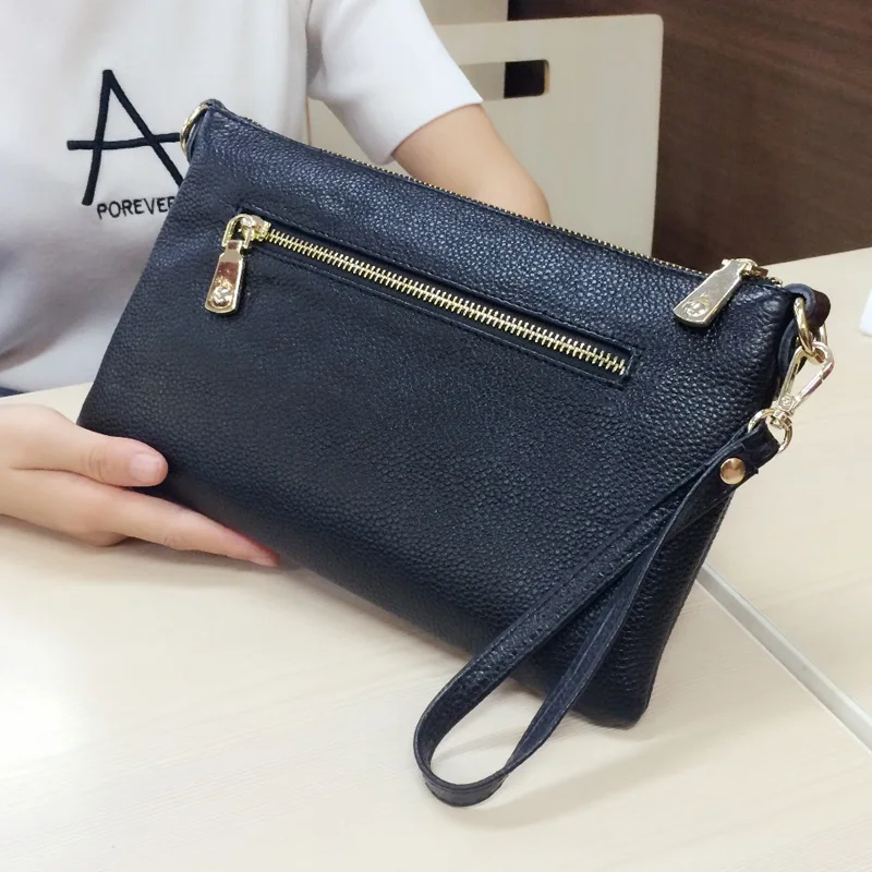 

free shipping new fashion brand women's clutches ladies single shoulder bag female crossbody bag genuine cow leather wholesale