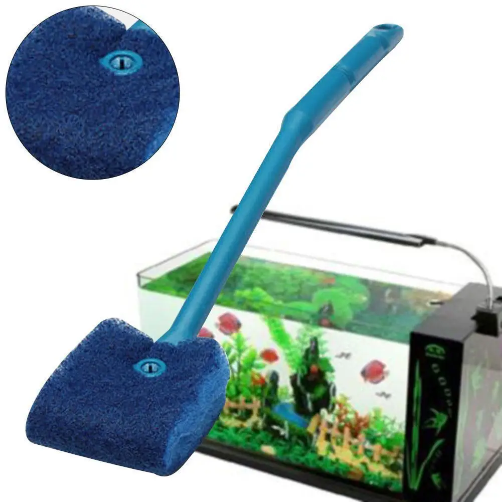 LanLan Aquarium Cleaning Sponge Brush Algae Scraper Fish Tank Long