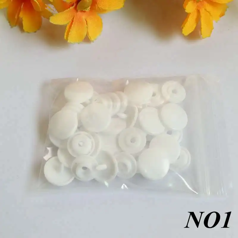 20 цветов T5 12 мм кнопки 30-100 набор полимерные кнопки пластиковые защелки аксессуары для одежды пресс-шпильки крепежи - Цвет: NO1
