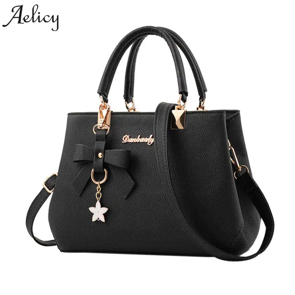 

Aelicy Fashion PU Leather Totes for Women Bags Handbags Women Famous Brands Crossbody Bow Designer Handbags High Quality Bolsa