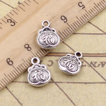 

12pcs/lot Charms Sachet Lucky Bag 13x10mm Tibetan Pendants Crafts Making Findings Handmade Antique DIY Jewelry