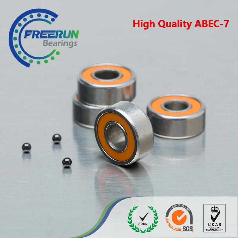 Carretel de pesca rolamento 4 шт. SMR104 2RS 4X10X4 A7 Оранжевый Резиновый Гибридный Керамический