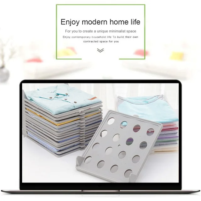 Multifunctional Durable Plastic Laundry Storage Fold Board Unique Multifunctional Durable Plastic Laundry Storage Fold Board Unique Clothing Shelves Stacked Organizer Tools