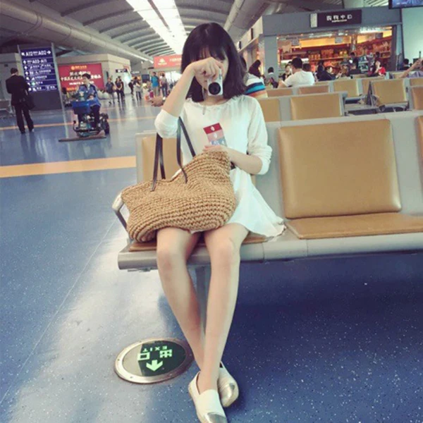  Hot Women Straw Bag Bohemia Handbag Beach Bags Handmade Wicker Summer Tote Bags Rattan Shoulder Bag - 32909596192