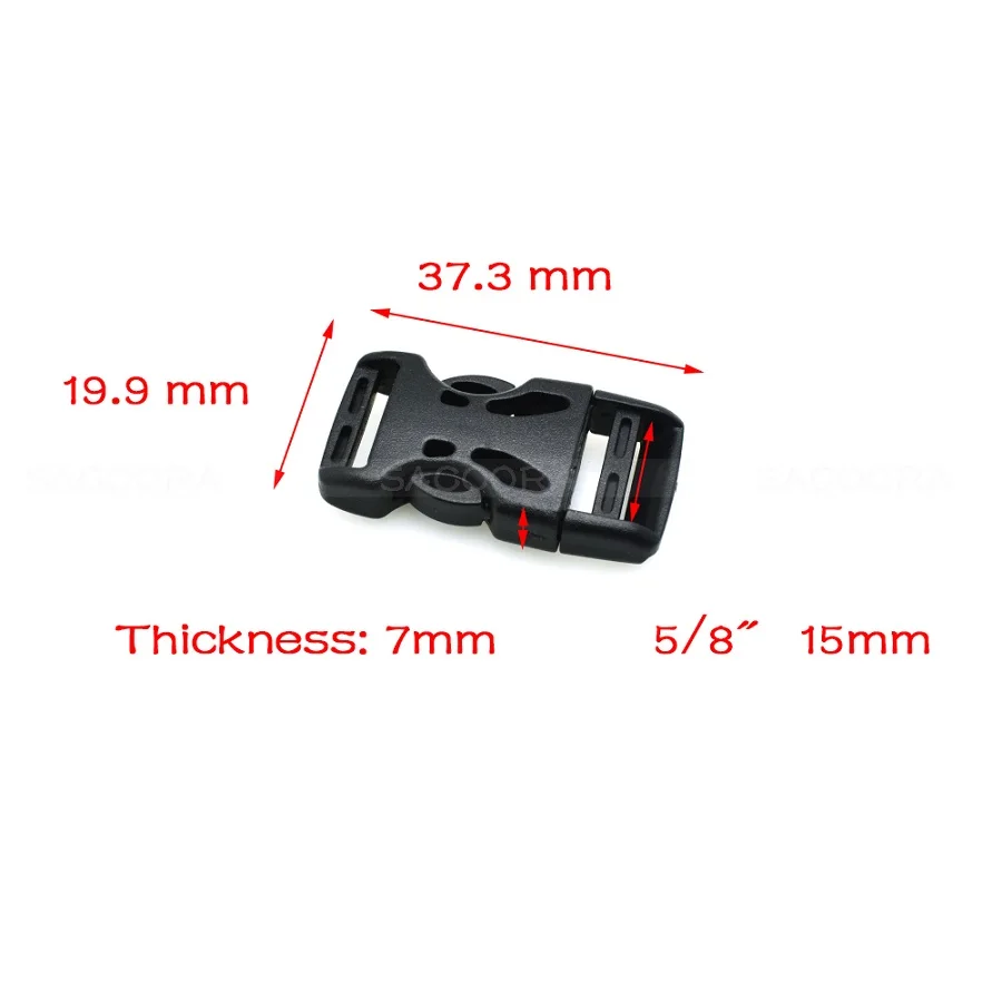 10-Pack Multi-Size Webbing Detach Buckles for Bags and Travel Accessories