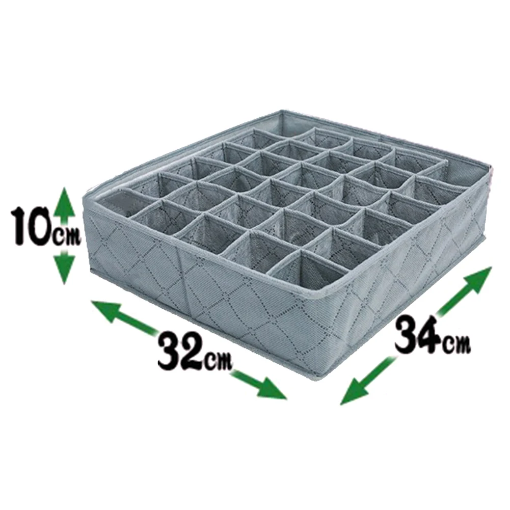 30 сеток бамбук хранение древесного угля корзина Для женщин Для мужчин ящик для хранения носков нижнего белья Пластик, органайзер для косметики