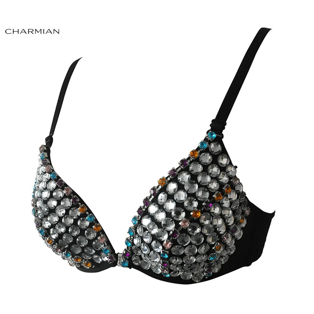 Charmian/женский сексуальный бюстгальтер укороченный топ украшенный бусинами