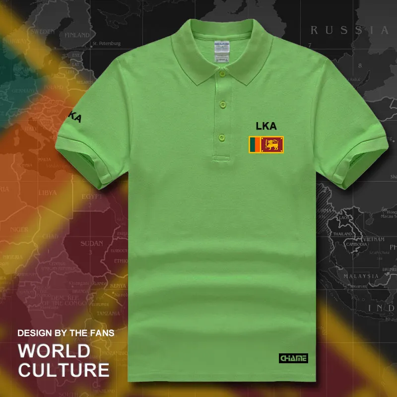Sri Lanka Lankan polo shirts men short sleeve white brands
