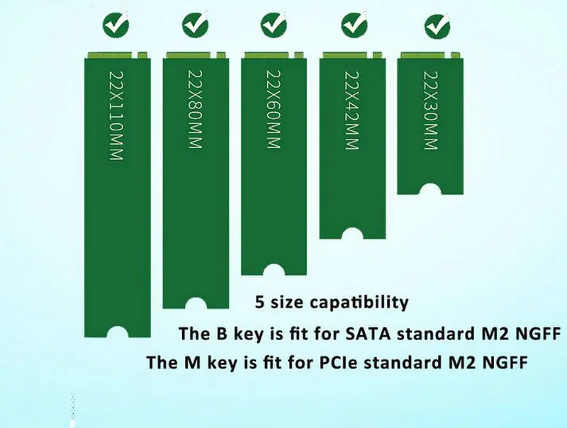 Переходная карта PCI-E PCI Express 3,0 для NVME M.2 NGFF SSD 110mmM_Key и B_Key PCIE pcie M2