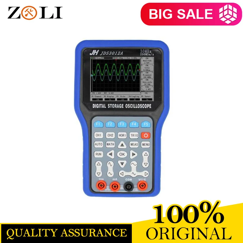 

Handheld&Digital JDS3012A Storage Oscilloscope Multimeter Jinhan JDS3012 30MHz Signal Generator Data Recorder 250MS/s
