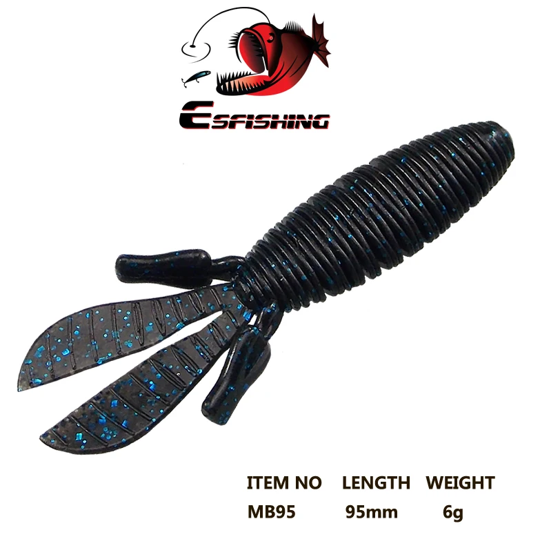 Esfishing новая Приманка Мягкая приманка MD BOMB Craw 95 мм 6 г 6 шт. приманки для ловли карпа мягкая большая приманка Isca искусственная кормушка