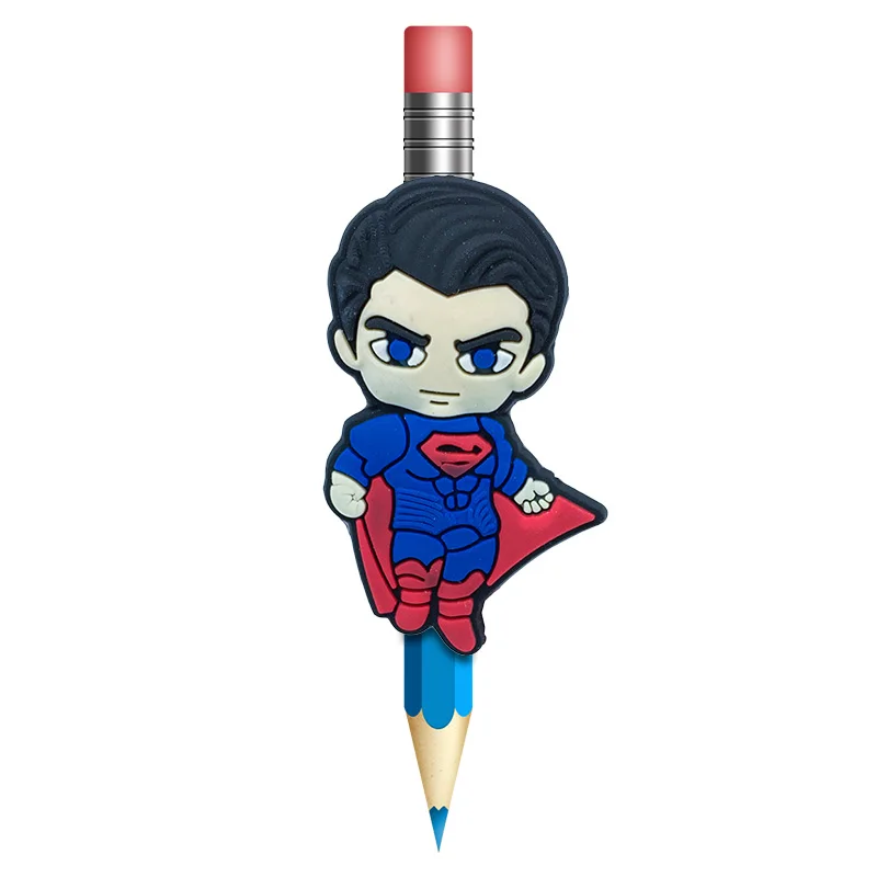 1 шт. каваи Мстители Бэтмен Супермен Грут ручки Топпер солома Шарм стационарные офисные принадлежности карандаш ручка держатели детские подарки - Цвет: 8013-02