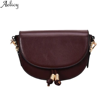 

Aelicy Vintage Crossbody Bags Women Solid Shoulder Bag Soft Artificial Leather Messenger Bag Ladies Metallic Small Shoulder Bag