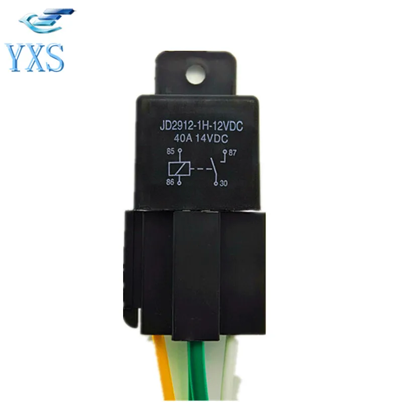 

10PCS/LOT JD2912 DC12V 40A Four Feet Often Open Car Relay Foot Width 9.3 With Socket