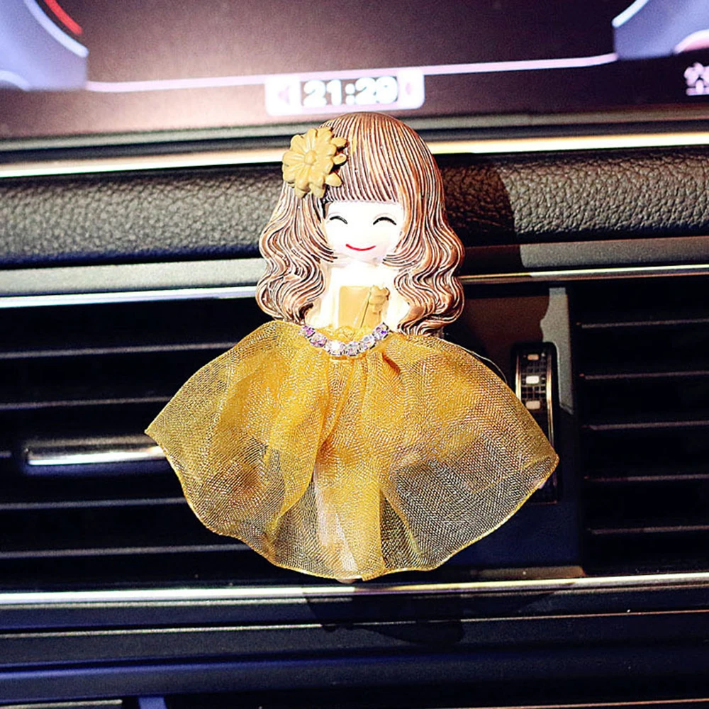 

Car Fragrance Clip Lovely Dancer Wedding Ddress Girl Air Vent Freshener Auto Interior Outlet Decoration Accessory Perfume Gifts