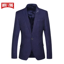 Осенний блейзер мужской деловой повседневный мужской костюм пиджак с одиночной пуговицей свадебный смокинг подходит мужской костюм пальто