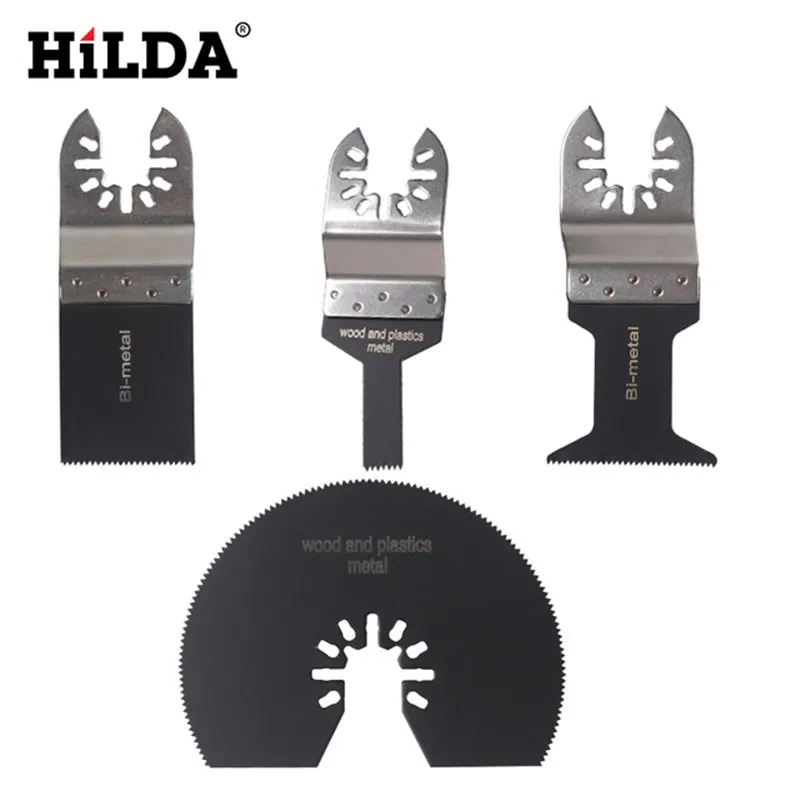 HILDA 4pcs Metalworking Diamond Oscillating Tool Saw Blades Accessories