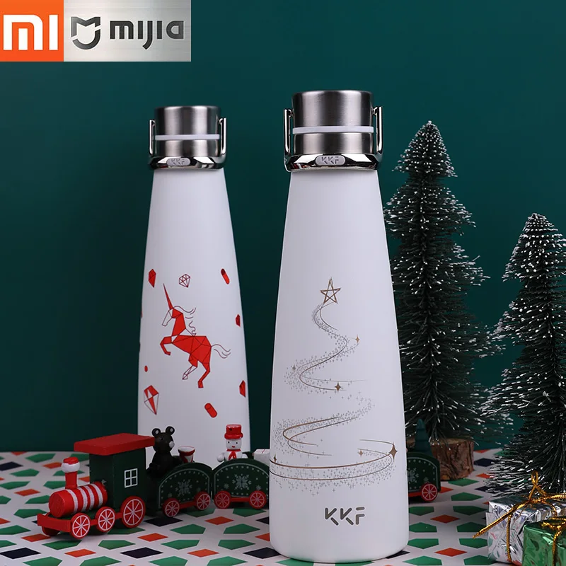 Термос Xiaomi KKF, Вакуумная бутылка, 24 часа, термосы с изоляцией, фляга из нержавеющей стали, 475 мл, чашка для путешествий, Спортивная кружка, OLED, Термокружка