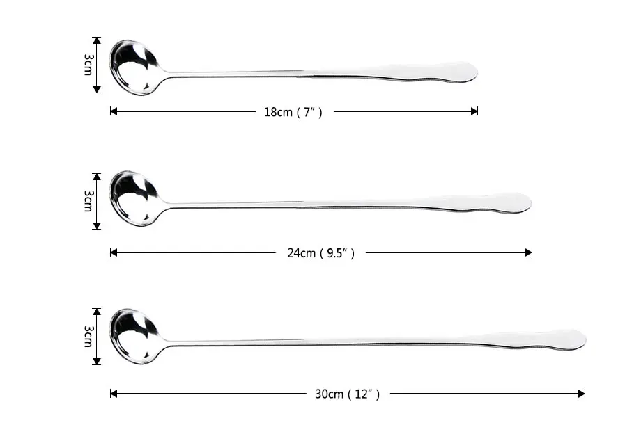 Чайная и кофейная ложка из нержавеющей стали с длинной ручкой для перемешивания молока ложка для смешивания ложка для мороженого и десертов бытовые кухонные аксессуары