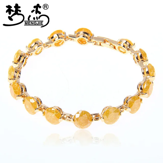 Meng Jie Korean Version Of The New Fashion Ice Zirconia Bracelet 18k Meng Jie Korean Version Of The New Fashion Ice Zirconia Bracelet 18k Gold Plated Hypoallergenic Hand Jewelry Factory Direct Supp
