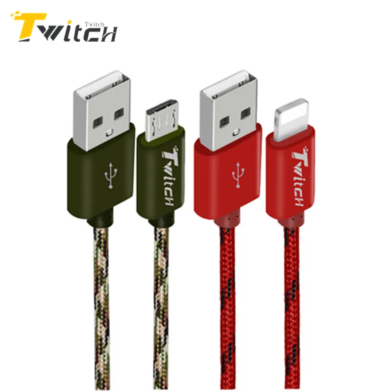 Micro USB Metal Nylon Braided Cable USB Cable for iPhone 6 6S Plus