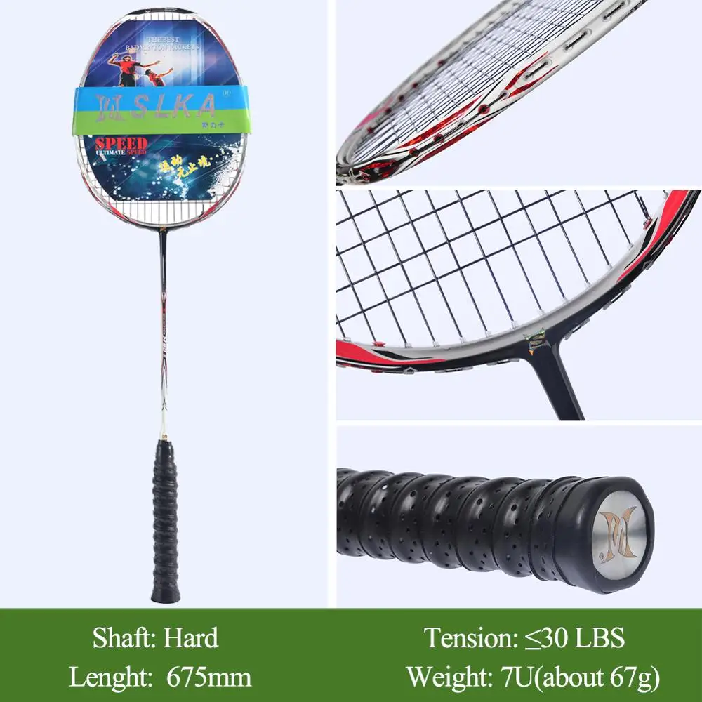 7U All Carbon Badminton Racket Ultra Light 67g Carbon Handle 