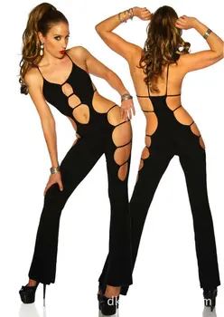 

Sexy Womens Black Catwoman Jumpsuit Rompers Catsuit Clubwear Y11166