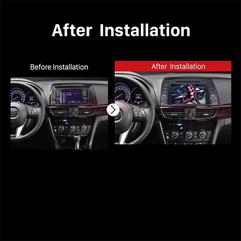 Best KiriNavi Octa core 10.2" 4G LET android 7 car multimedia system for Mazda Atenza 6 2013 - 2017 support 4K Video 4G 1