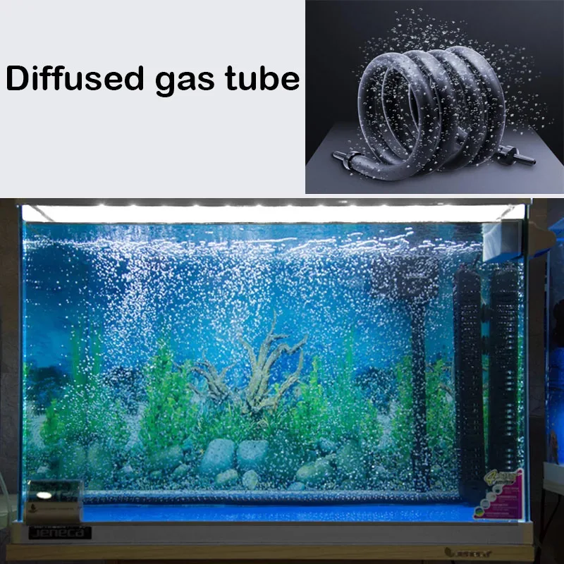 HU Air Pump Tube Hose Aquariums Air Stone Bubble Fish Tank Pump